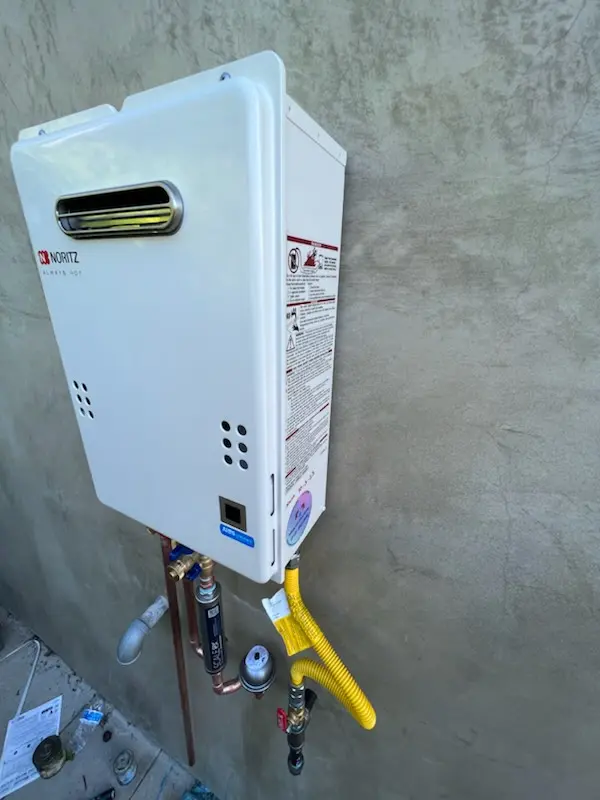 Tankless water heater installation for Shorewood homes